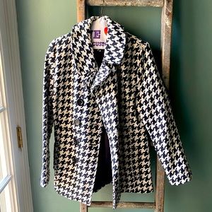 Women’s Checkered Pea Coat